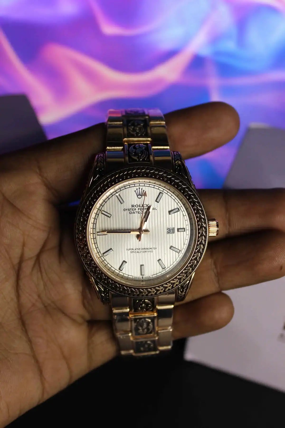 RLX - Engraving (Copper White Dial) - AAA Quality - Premium Edition